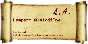 Lampert Almiréna névjegykártya